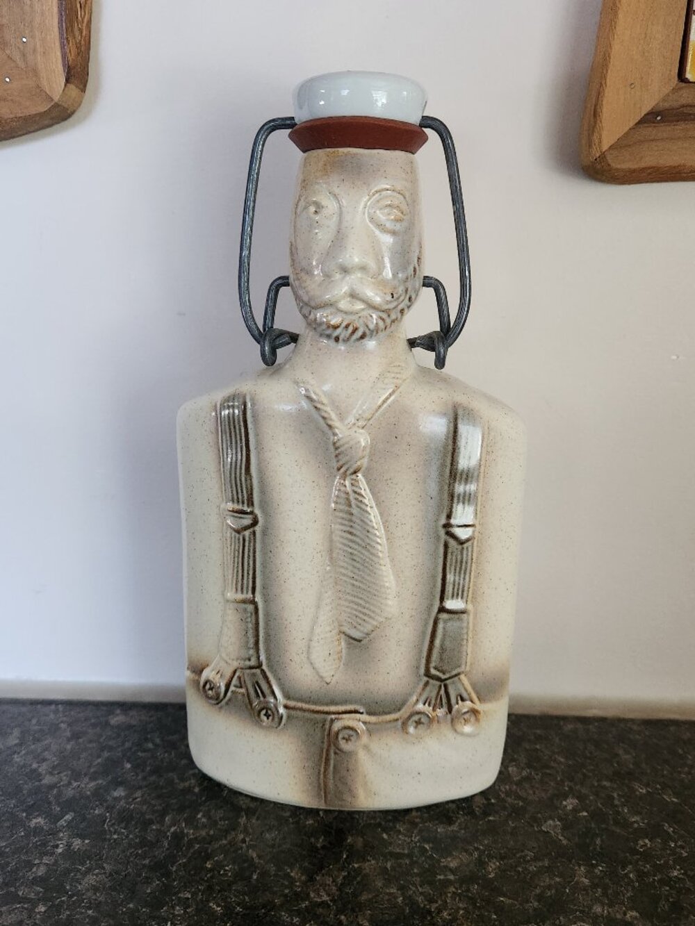 Vintage German Ceramic Nipper Flask
